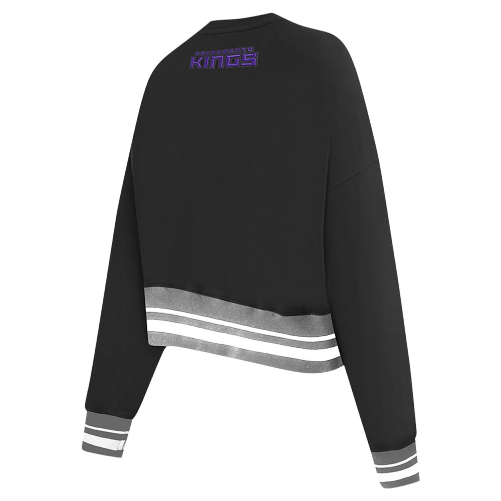 Sacramento Kings Pro Standard Women's Area Code Cropped Pullover Sweatshirt Outlet