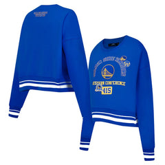 Golden State Warriors Pro Standard Women's Area Code Cropped Pullover Sweatshirt sale For Sale