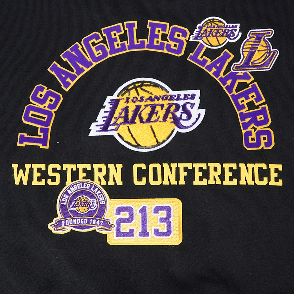 Los Angeles Lakers Pro Standard Women's Area Code Cropped Pullover Sweatshirt Online