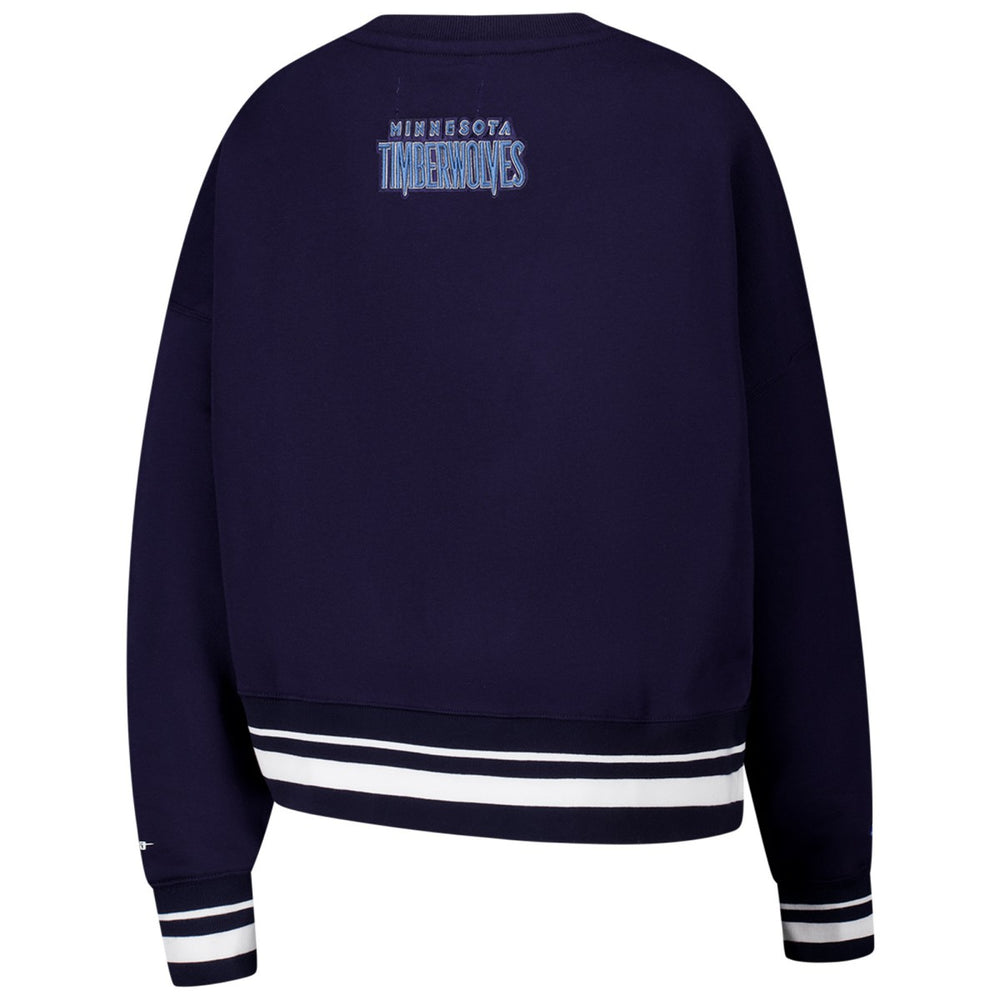 Minnesota Timberwolves Pro Standard Women's Area Code Cropped Pullover Sweatshirt Outlet