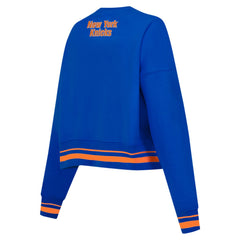 New York Knicks Pro Standard Women's Area Code Cropped Pullover Sweatshirt Discount