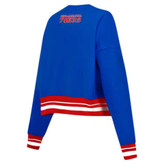 Philadelphia 76ers Pro Standard Women's Area Code Cropped Pullover Sweatshirt Outlet