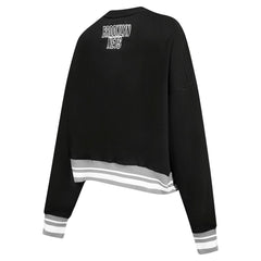 Brooklyn Nets Pro Standard Women's Area Code Cropped Pullover Sweatshirt For Sale