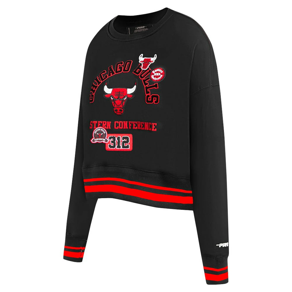Chicago Bulls Pro Standard Women's Area Code Cropped Pullover Sweatshirt Discount