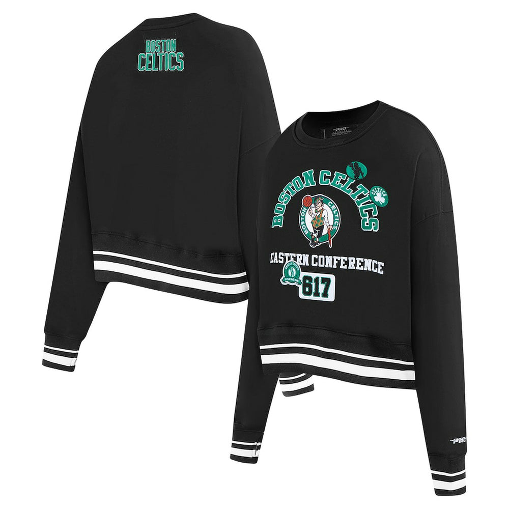 Boston Celtics Pro Standard Women's Area Code Cropped Pullover Sweatshirt Online