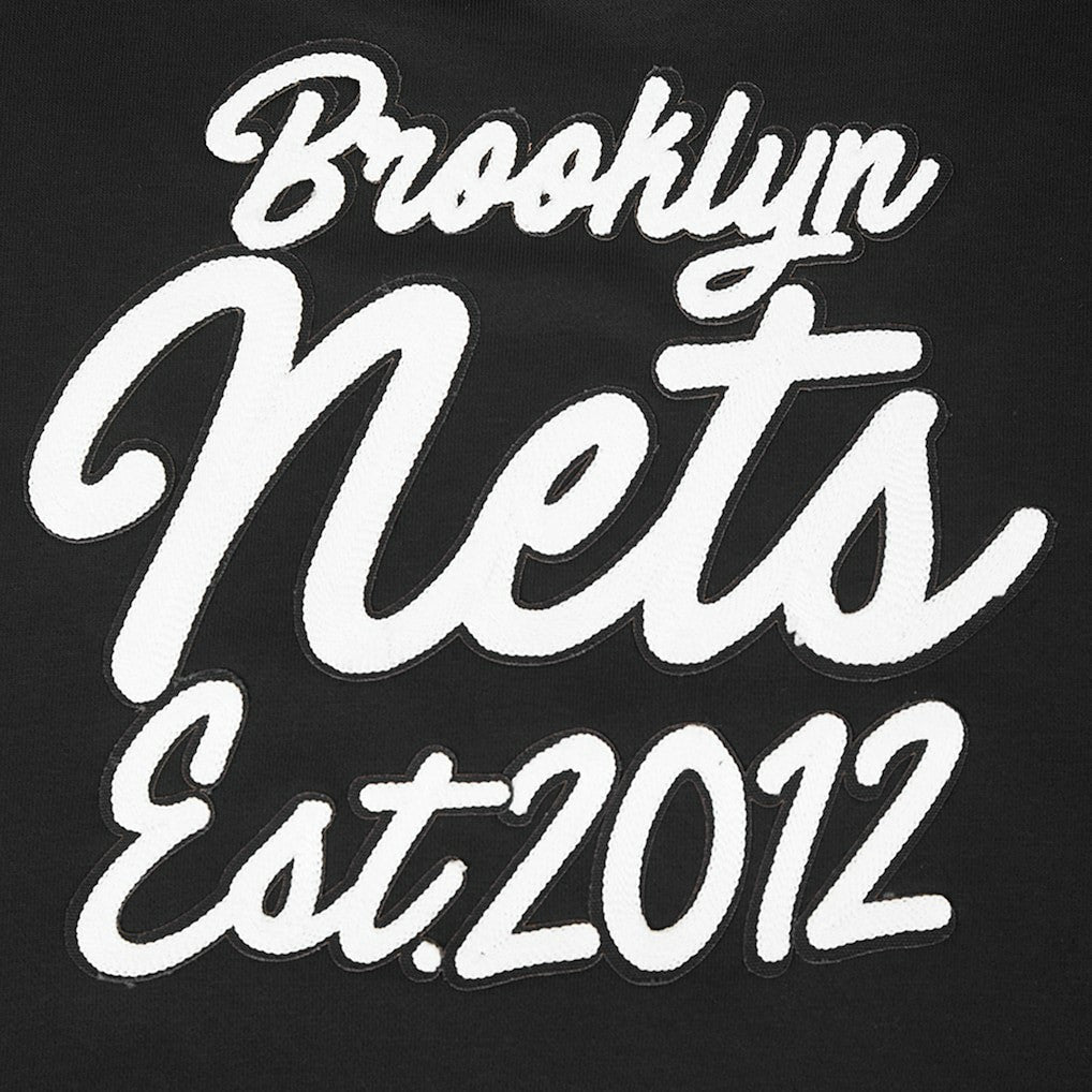 Brooklyn Nets Pro Standard Women's Paint The City Cropped Pullover Sweatshirt New