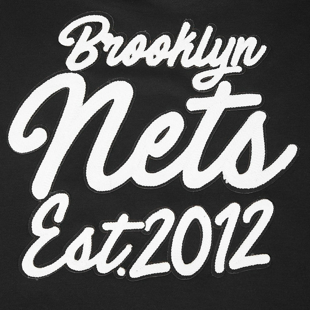 Brooklyn Nets Pro Standard Women's Paint The City Cropped Pullover Sweatshirt New