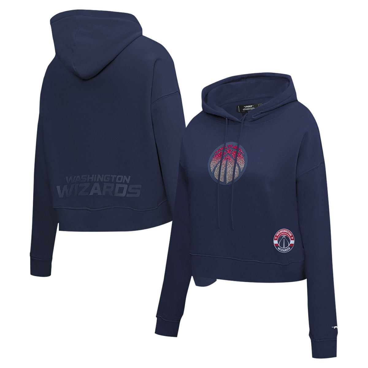 Washington Wizards Pro Standard Women's Jewels Cropped Pullover Hoodie On Sale
