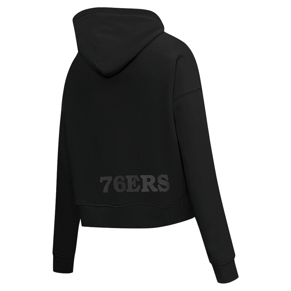 Philadelphia 76ers Pro Standard Women's Jewels Cropped Pullover Hoodie On Sale
