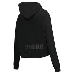 Philadelphia 76ers Pro Standard Women's Jewels Cropped Pullover Hoodie On Sale