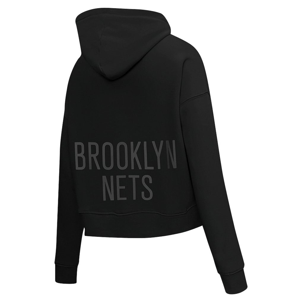Brooklyn Nets Pro Standard Women's Jewels Cropped Pullover Hoodie Discount