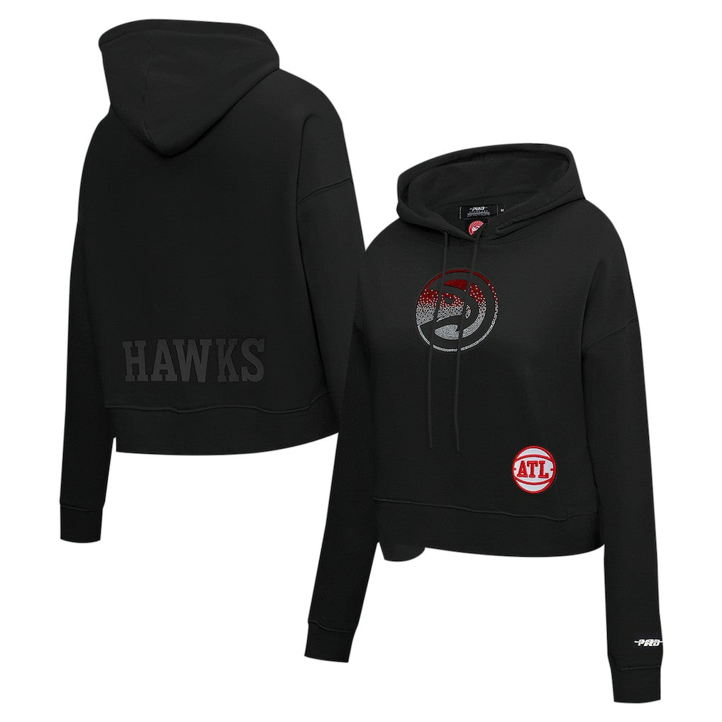 Atlanta Hawks Pro Standard Women's Jewels Cropped Pullover Hoodie On Sale