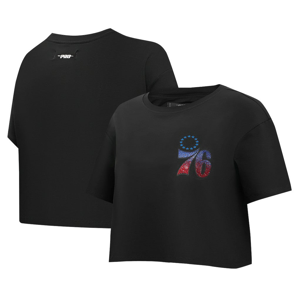 Philadelphia 76ers Pro Standard Women's Jewels Boxy Cropped T-Shirt Online