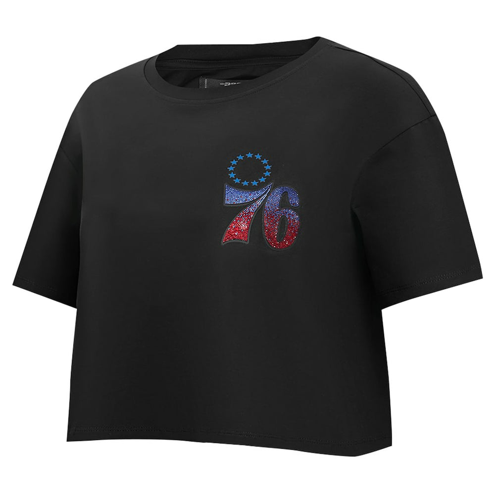 Philadelphia 76ers Pro Standard Women's Jewels Boxy Cropped T-Shirt Online