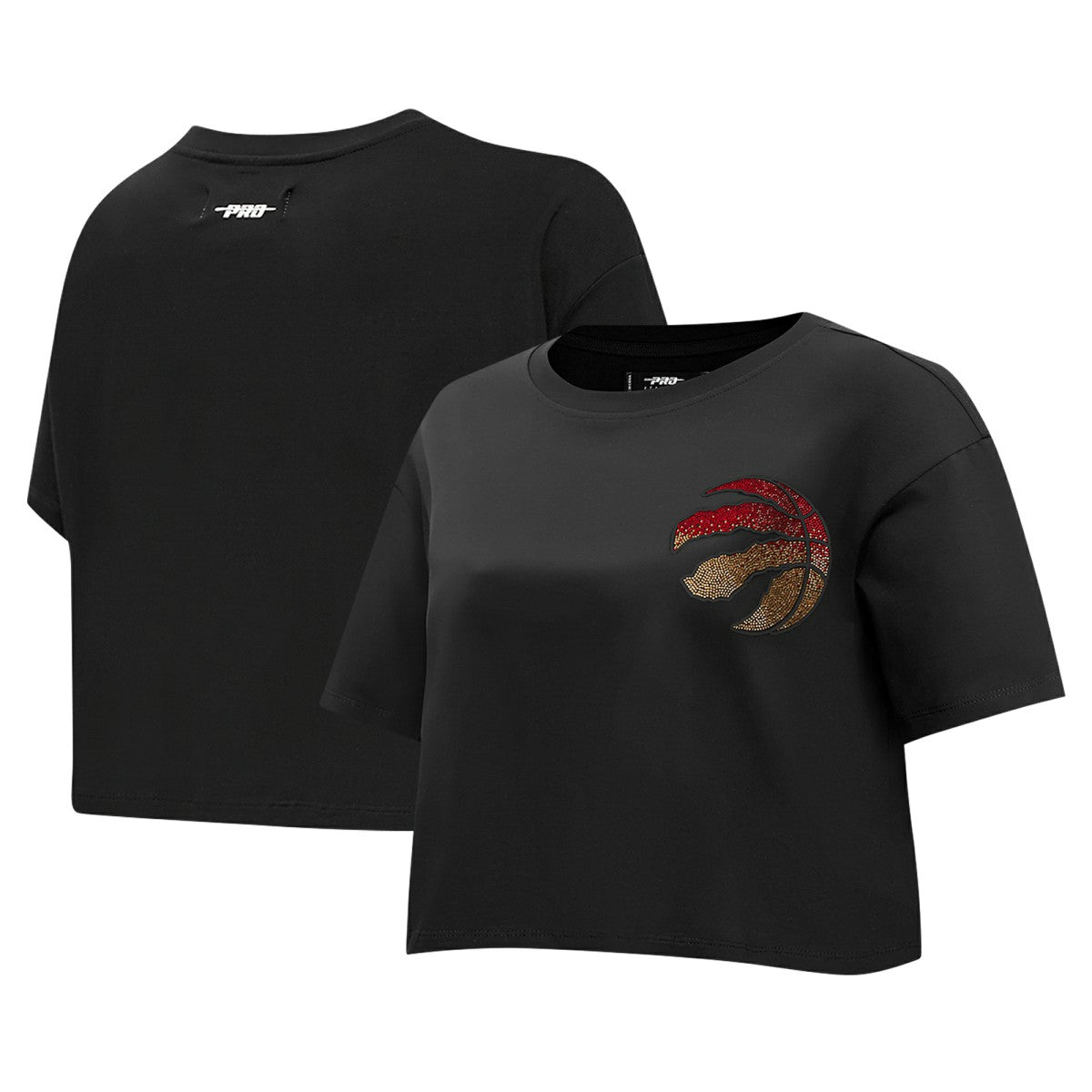 Toronto Raptors Pro Standard Women's Jewels Boxy Cropped T-Shirt On Sale