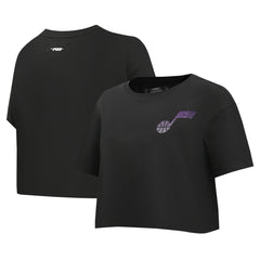 Utah Jazz Pro Standard Women's Jewels Boxy Cropped T-Shirt Online