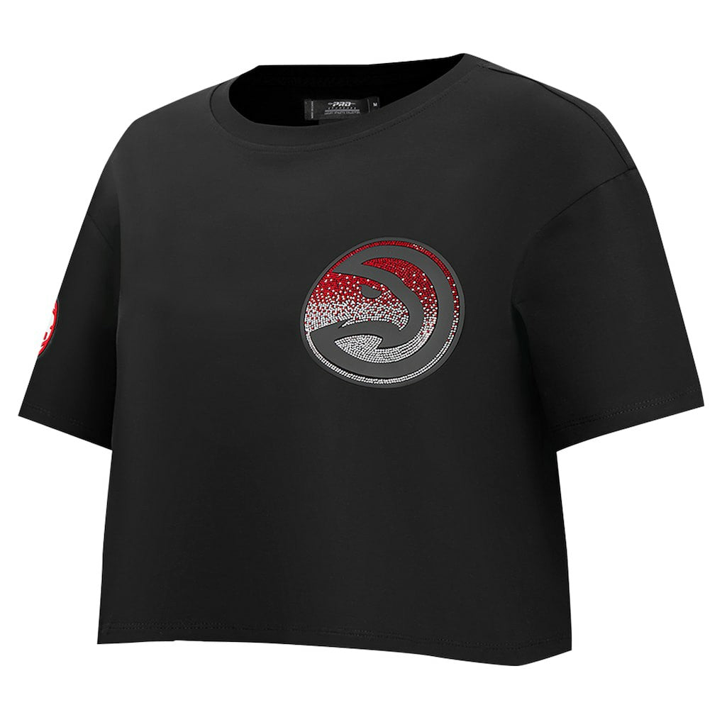 Atlanta Hawks Pro Standard Women's Jewels Boxy Cropped T-Shirt New