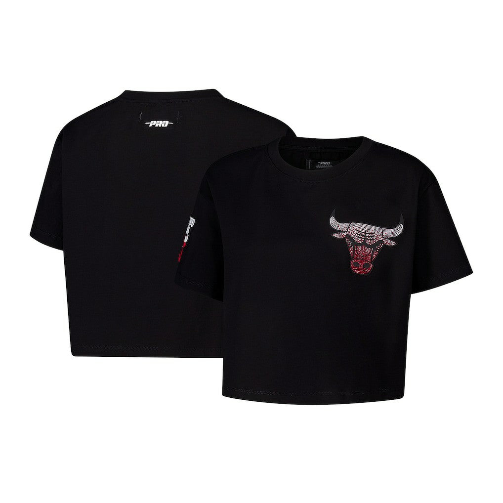 Chicago Bulls Pro Standard Women's Jewels Boxy Cropped T-Shirt sale On Sale