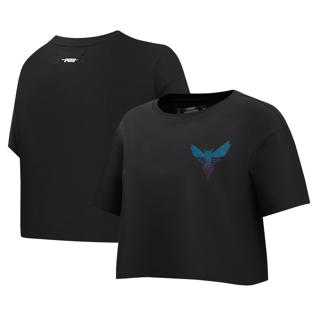 Charlotte Hornets Pro Standard Women's Jewels Boxy Cropped T-Shirt On Sale