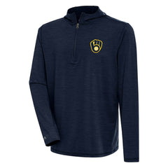 Milwaukee Brewers Antigua Tidy Quarter-Zip Hoodie | MLB Outlet