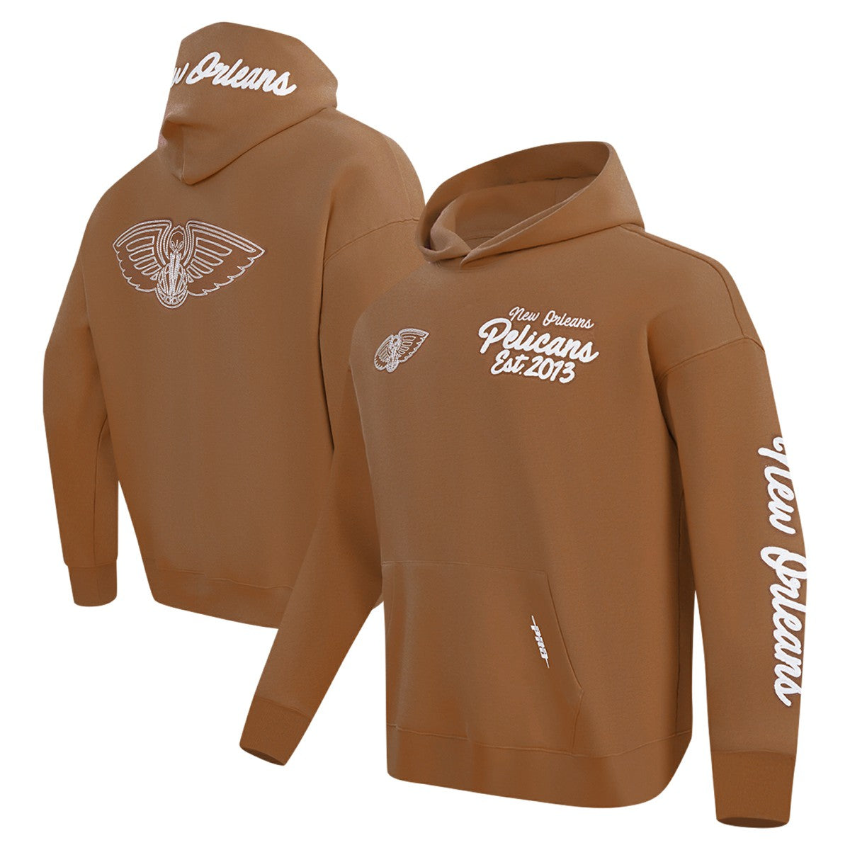 New Orleans Pelicans Pro Standard Paint the City Drop Shoulder Pullover Hoodie On Sale