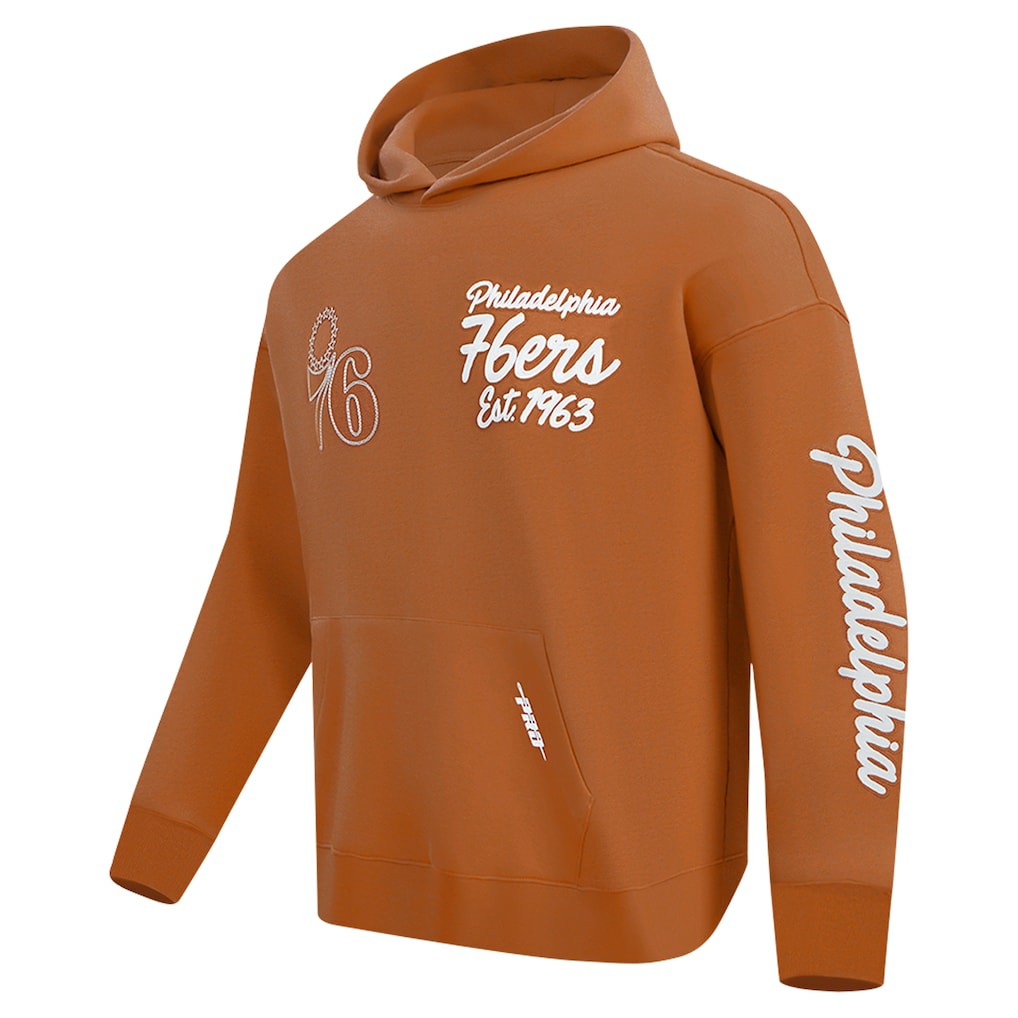 Philadelphia 76ers Pro Standard Paint the City Drop Shoulder Pullover Hoodie For Sale
