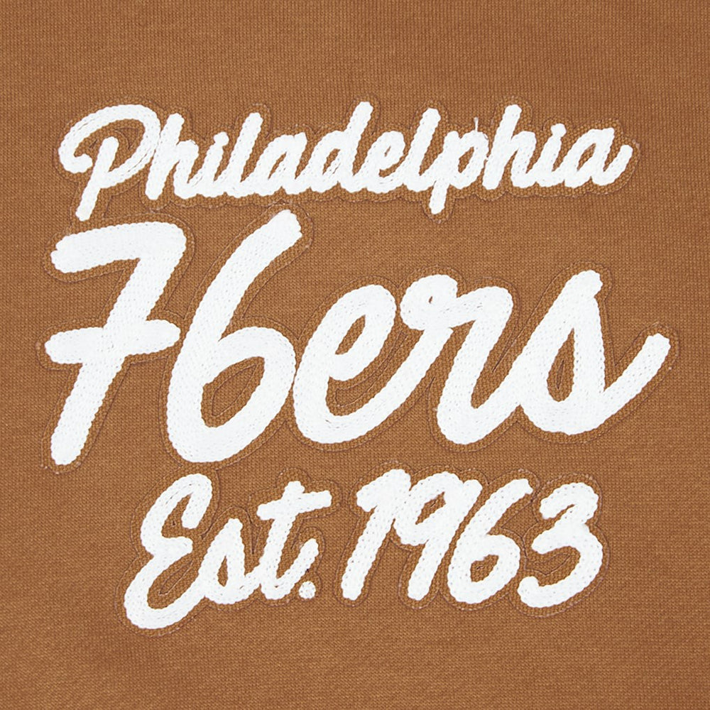 Philadelphia 76ers Pro Standard Paint the City Drop Shoulder Pullover Hoodie For Sale