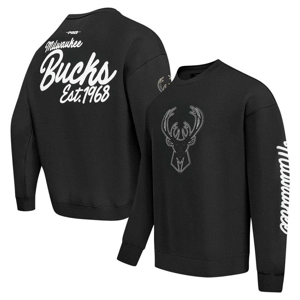 Milwaukee Bucks Pro Standard Paint the City Drop Shoulder Sweatshirt For Sale
