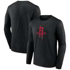 Houston Rockets Primary Logo Long Sleeve T-Shirt New