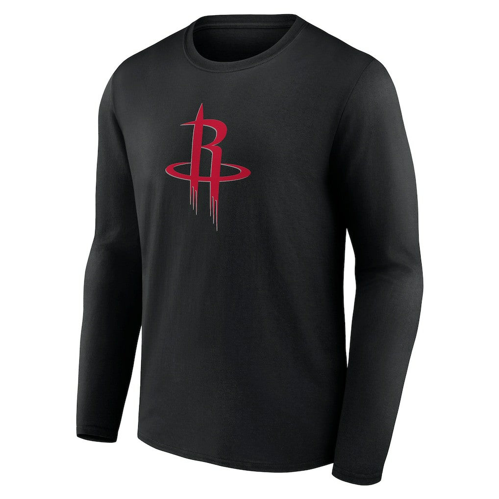 Houston Rockets Primary Logo Long Sleeve T-Shirt New