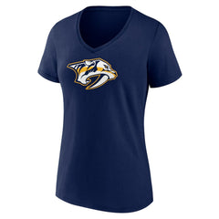 Nashville Predators Women's Primary Logo V-Neck T-Shirt Outlet