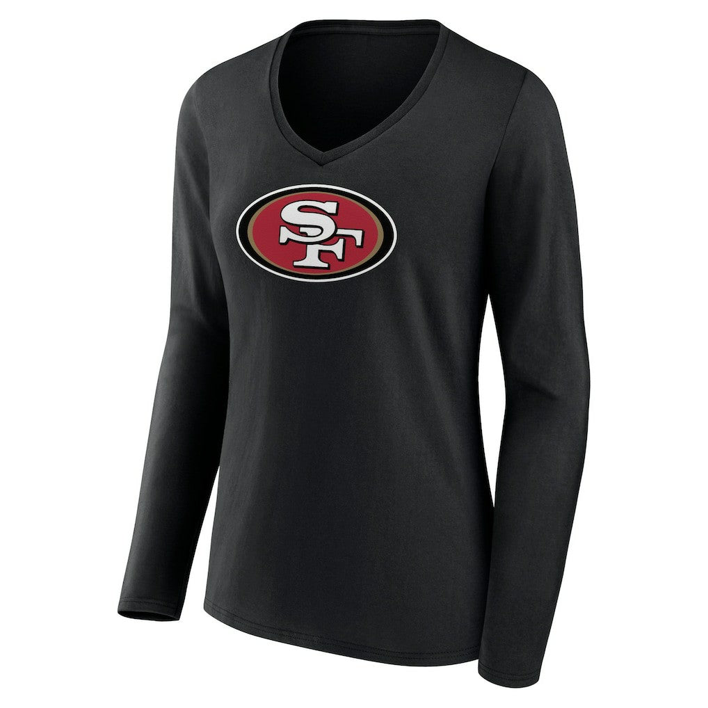 San Francisco 49ers  Women's Primary Logo Long Sleeve V-Neck T-Shirt