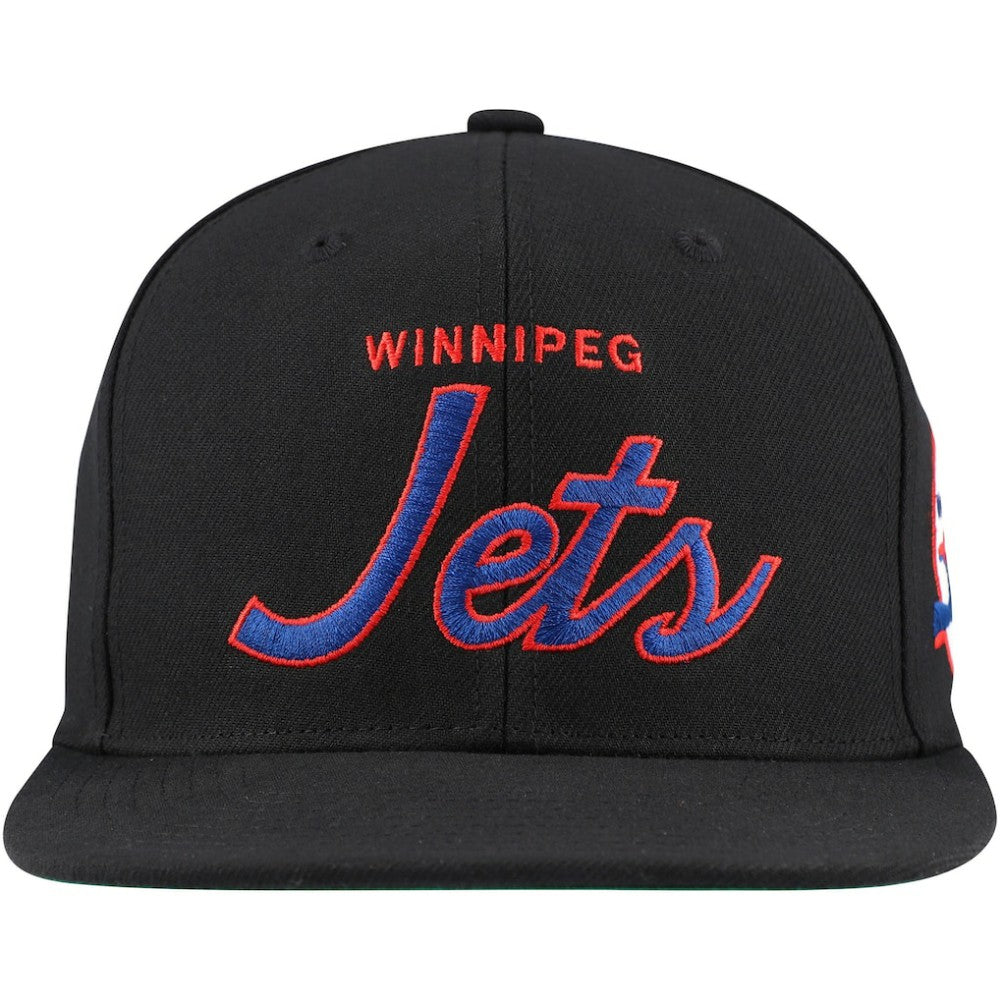 Winnipeg Jets Mitchell & Ness Core Team Script 2.0 Snapback Hat Sale