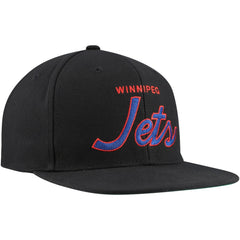 Winnipeg Jets Mitchell & Ness Core Team Script 2.0 Snapback Hat Sale