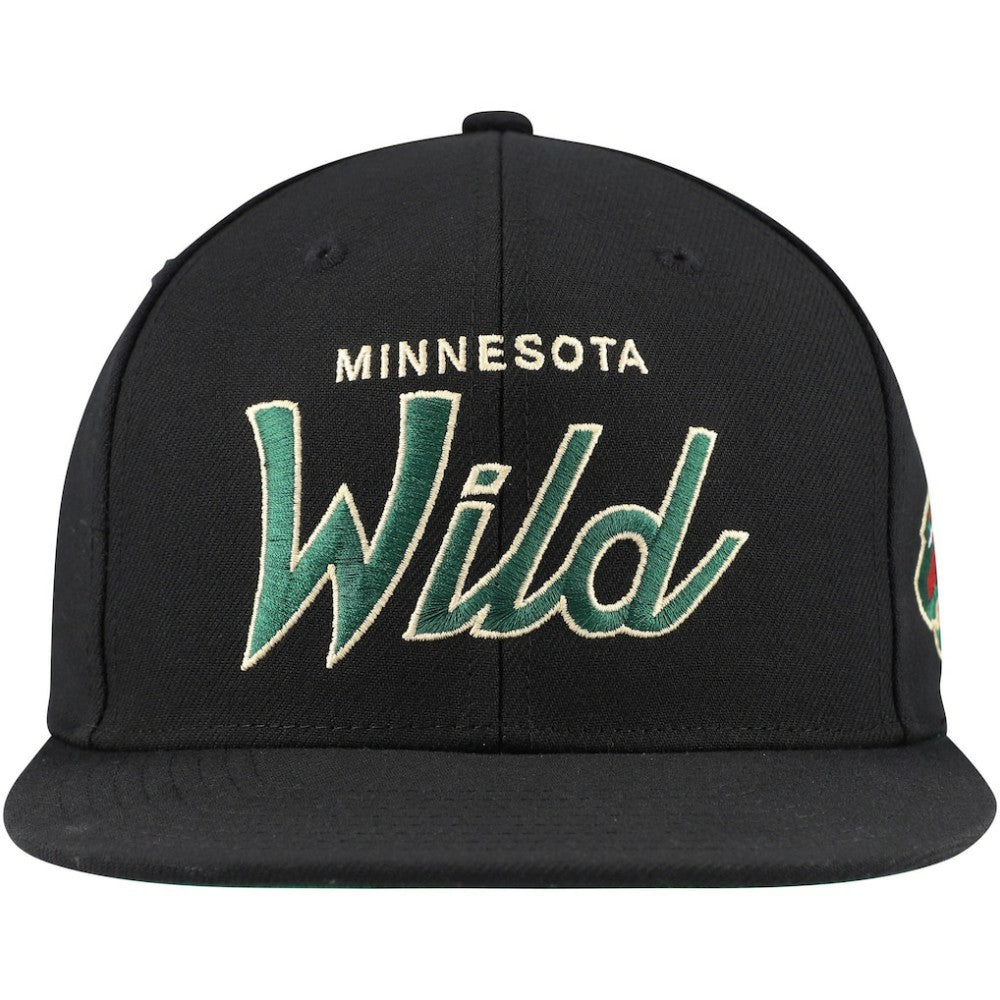 Minnesota Wild Mitchell & Ness Core Team Script 2.0 Snapback Hat Discount