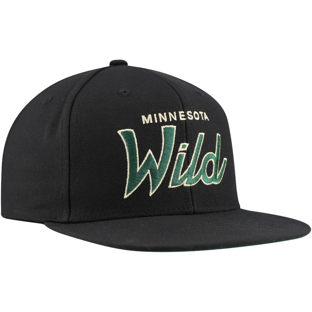 Minnesota Wild Mitchell & Ness Core Team Script 2.0 Snapback Hat Discount