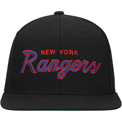 New York Rangers Mitchell & Ness Core Team Script 2.0 Snapback Hat Discount