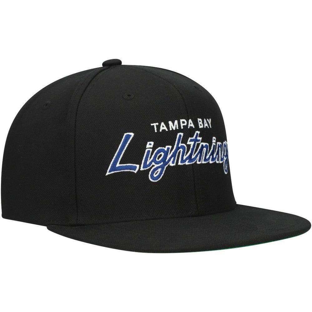 Tampa Bay Lightning Mitchell & Ness Core Team Script 2.0 Snapback Hat Outlet