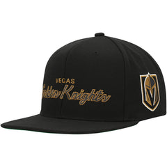 Vegas Golden Knights Mitchell & Ness Core Team Script 2.0 Snapback Hat Discount