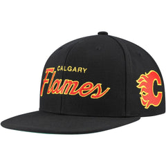 Calgary Flames Mitchell & Ness Core Team Script 2.0 Snapback Hat Discount