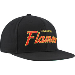 Calgary Flames Mitchell & Ness Core Team Script 2.0 Snapback Hat Discount