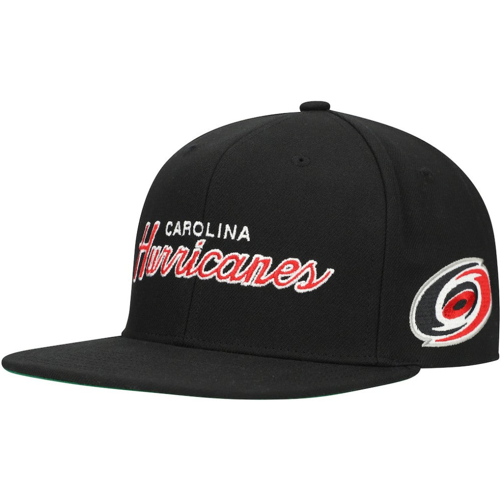 Carolina Hurricanes Mitchell & Ness Core Team Script 2.0 Snapback Hat For Sale