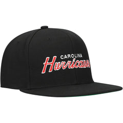 Carolina Hurricanes Mitchell & Ness Core Team Script 2.0 Snapback Hat For Sale