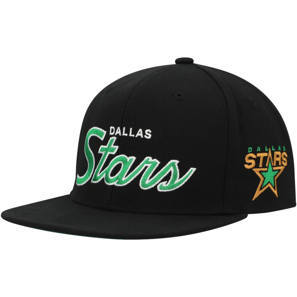Dallas Stars Mitchell & Ness Core Team Script 2.0 Snapback Hat For Sale