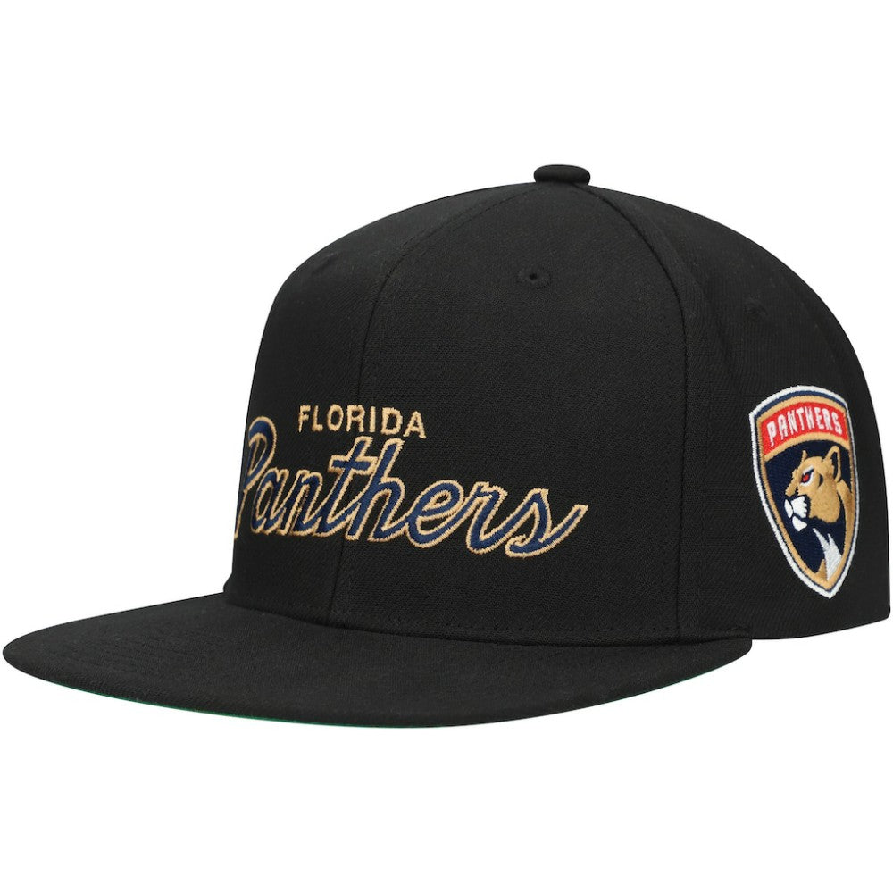 Florida Panthers Mitchell & Ness Core Team Script 2.0 Snapback Hat Online