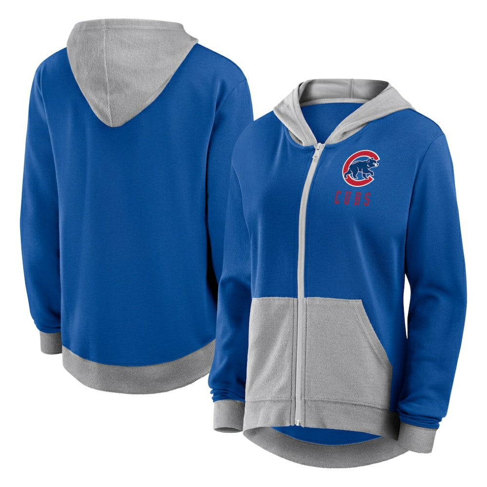 Chicago Cubs Fanatics Women's Hit It French Terry Full-Zip Hoodie | MLB On Sale