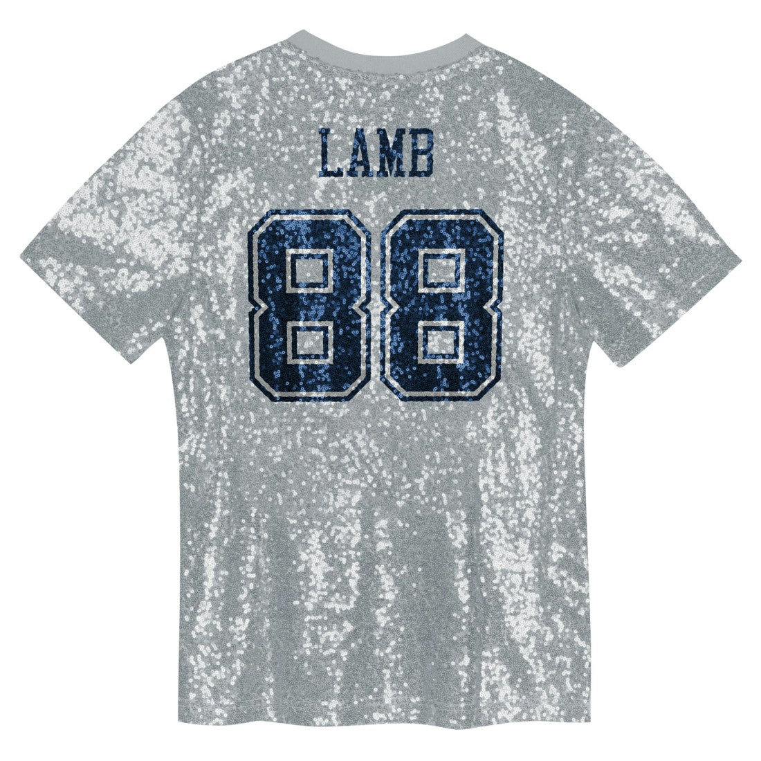 Dallas Cowboys  CeeDee Lamb  Girls Youth Sequin V-Neck Fashion Jersey