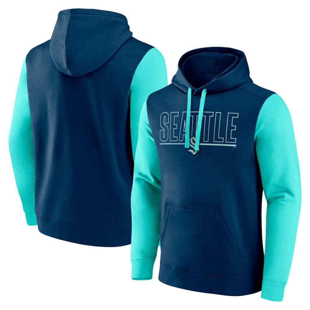 Seattle Kraken Logo Athletic Deliver Fleece Pullover Hoodie Discount