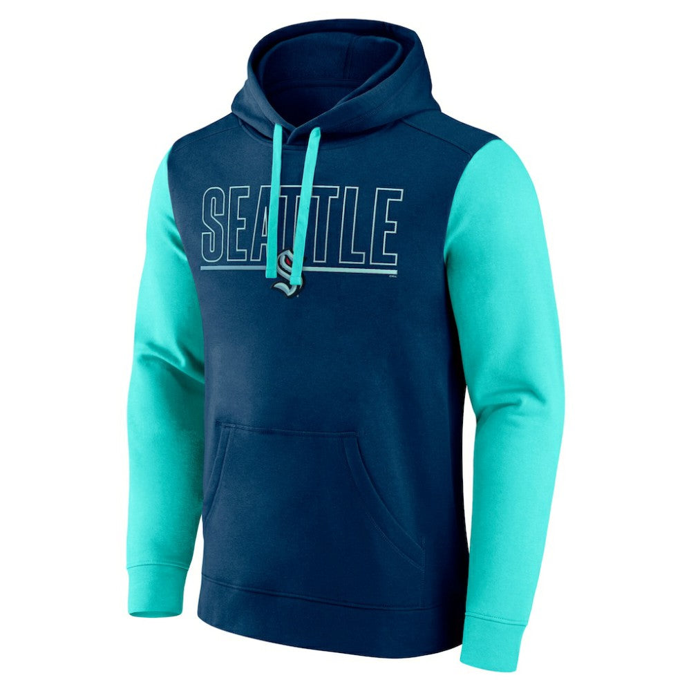 Seattle Kraken Logo Athletic Deliver Fleece Pullover Hoodie Discount