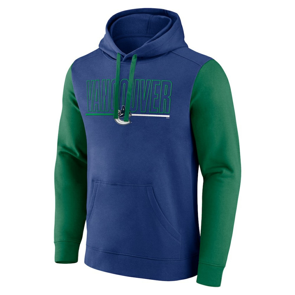 Vancouver Canucks Logo Athletic Deliver Fleece Pullover Hoodie Outlet